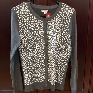Brand new with tags gray and white cardigan